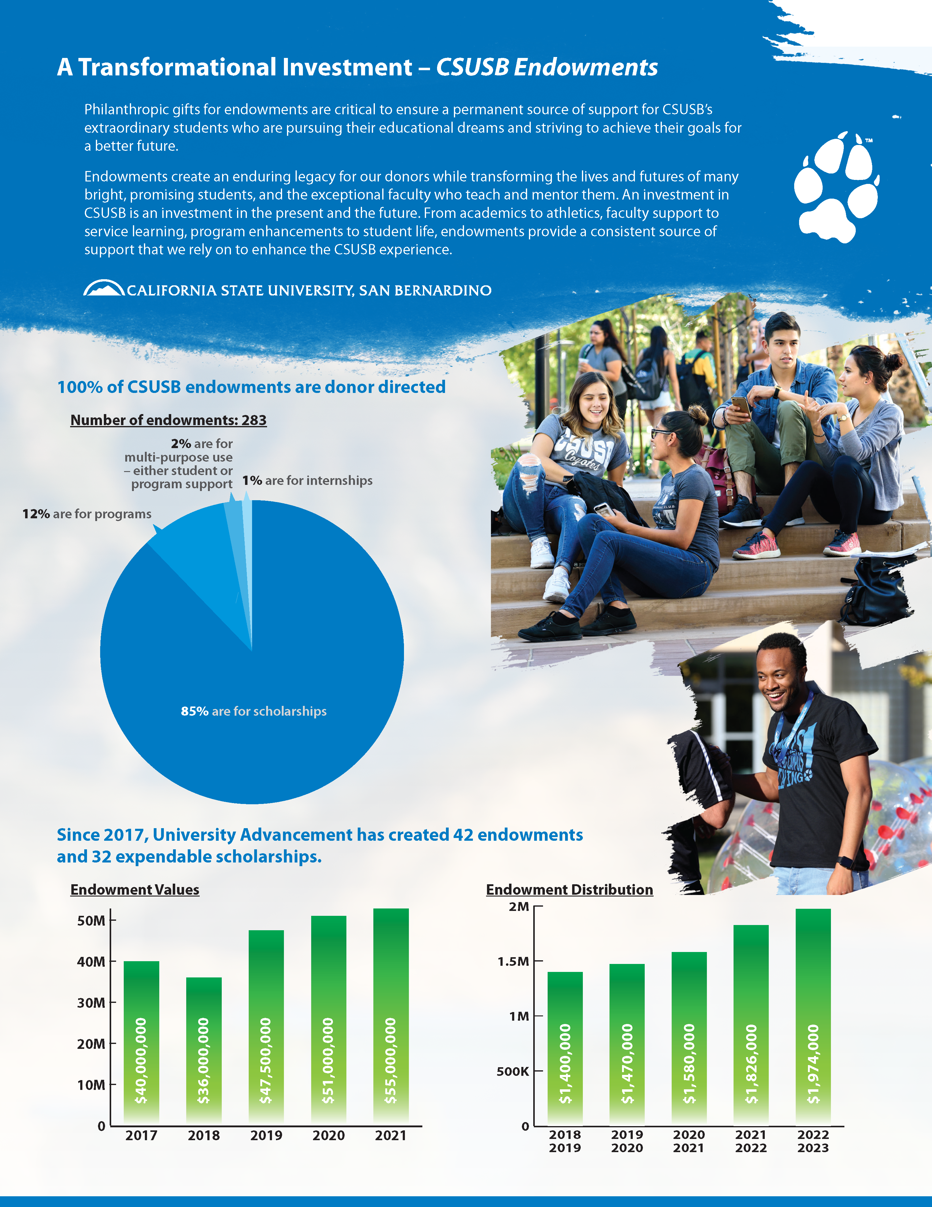 Endowment Fact Sheet brochure